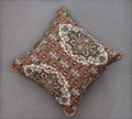 DaDa Bedding Rustic Earthy Cross Motif Folk Style Scalloped Euro Pillow Sham Cover, 26" x 26" (JHW944)