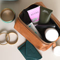 Leather Toiletry Bag - Natural