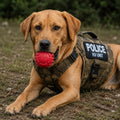 USA-K9 Stars and Stripes Rubber Dog Toy | K9 Handler Reward Toy | Red | USA Made