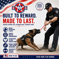 USA-K9 Magnum Stars and Stripes Rubber Dog Toy | K9 Handler Reward Toy | USA Made