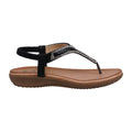 Women's Lori Black Embellished Flat Sandals