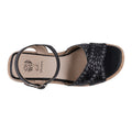 Lucy Black Cross Strap Slingback Platform Sandals