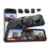 The Legend 3CH Waterproof Mirror Dash Cam, 1080P/60fps, 3-Cam