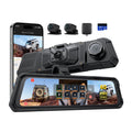 The Legend 3CH Waterproof Mirror Dash Cam, 1080P/60fps, 3-Cam