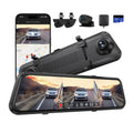 M4 Quad Mirror Dash Cam, 1080P 4-Cam, 12" IPS Touchscreen
