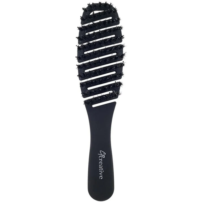 Flexvent Petite Mixed Bristle Vent Brush Boar & Nylon Pins Black