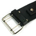 Wide Leather Watchband - Black