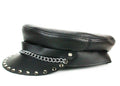 Biker Cap Soft Studded Flat Cap