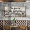 Family Open Air Cantina Sign