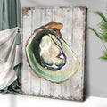 Oyster Shell Coastal Portrait Canvas Wall Art
