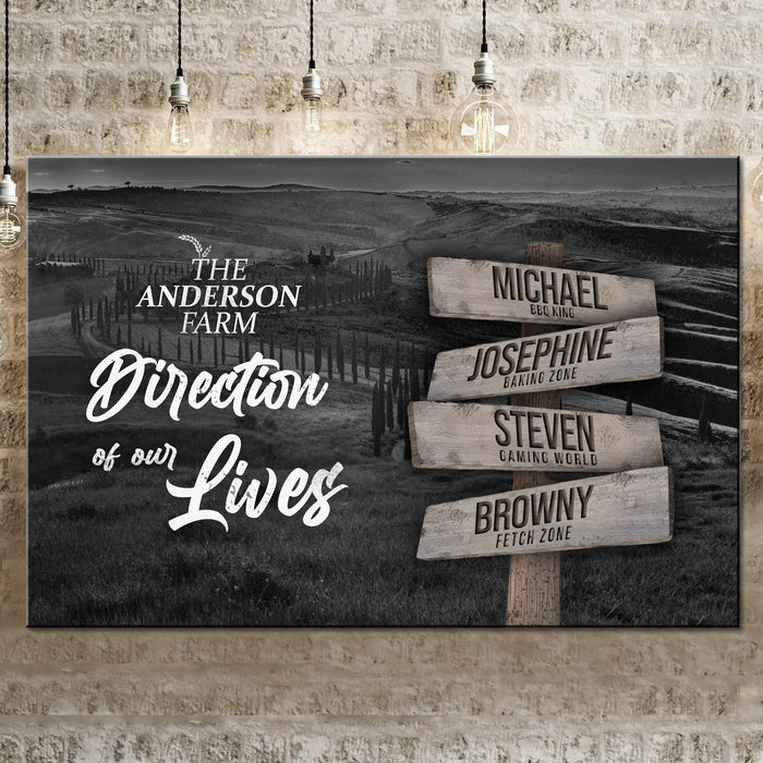 Direction Of Our Lives Family Farm Names Sign