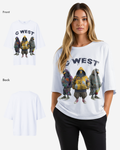 G West Womens 3 Pigeon Oversized Tee