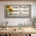 Grateful Thankful Blessed Family Sign II