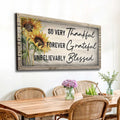 Grateful Thankful Blessed Family Sign II