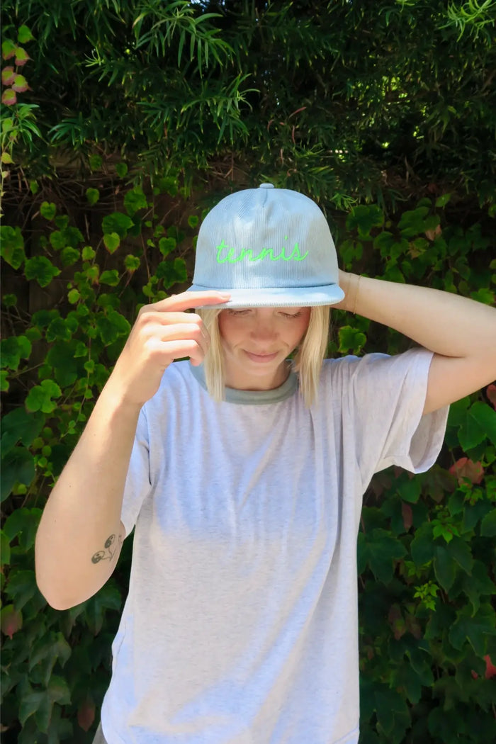 Tennis Cursive Corduroy Hat