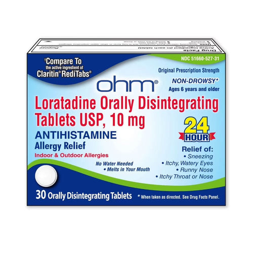 Loratadine 10mg Orally Disintegrating Tablets (ODT) - 30 Count, 24-Hour Non-Drowsy Allergy Relief