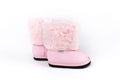 Pink Velvet Barefoot Ankle Boot Topper | Ozznek Removable Sole Shoes