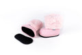Pink Velvet Barefoot Ankle Boot Topper | Ozznek Removable Sole Shoes