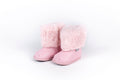 Pink Velvet Barefoot Ankle Boot Topper | Ozznek Removable Sole Shoes