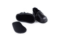 Black Faux-Fur Barefoot Shoe Topper | Ozznek Removable Sole Shoes