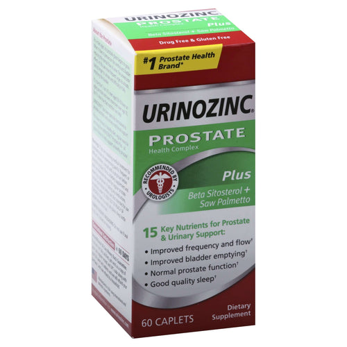 Urinozinc Prostate Plus with Beta-Sitosterol & Saw Palmetto – 60 Caplets