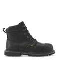 Kiwi Premium Black Action Leather 6" Steel Toe Waterproof Cap-Toe Work Boots [69700]
