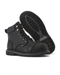 Kiwi Premium Black Action Leather 6" Steel Toe Waterproof Cap-Toe Work Boots [69700]