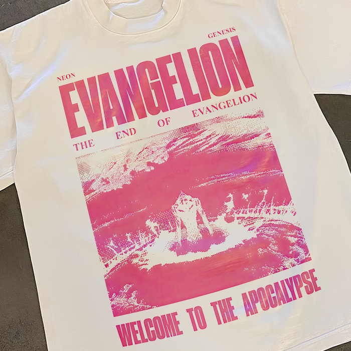 Evangelion Welcome To The Apocalypse White Tee