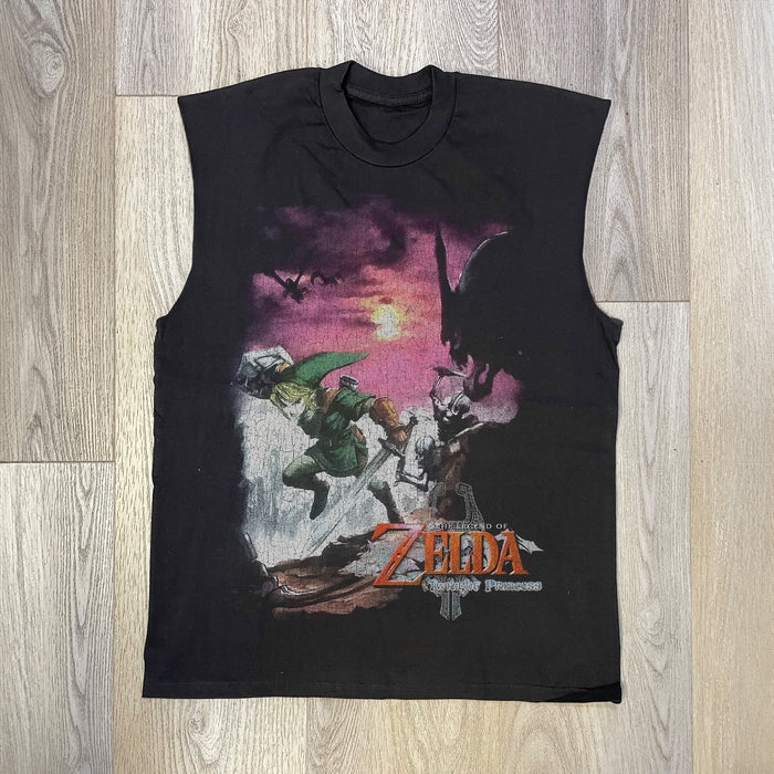 Zelda 'Twilight Princess' Cut-Off Black T-Shirt