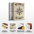 Welcome To Family Home Coordinates Sign