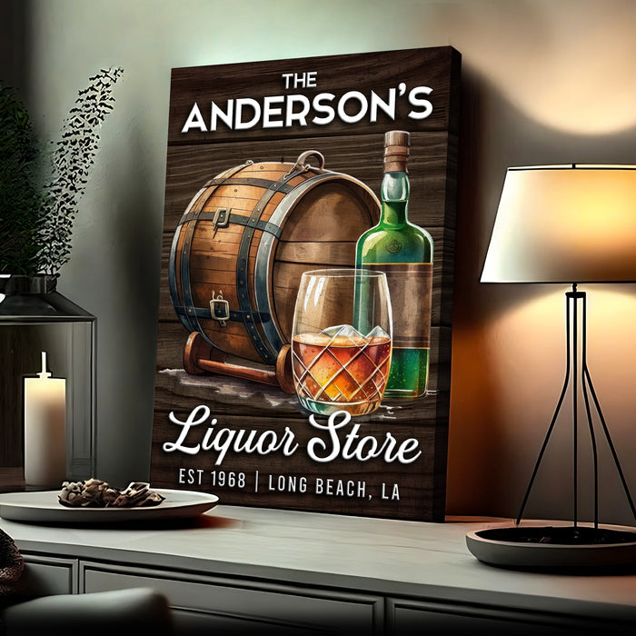 Liquor Store Sign V | Customizable Canvas