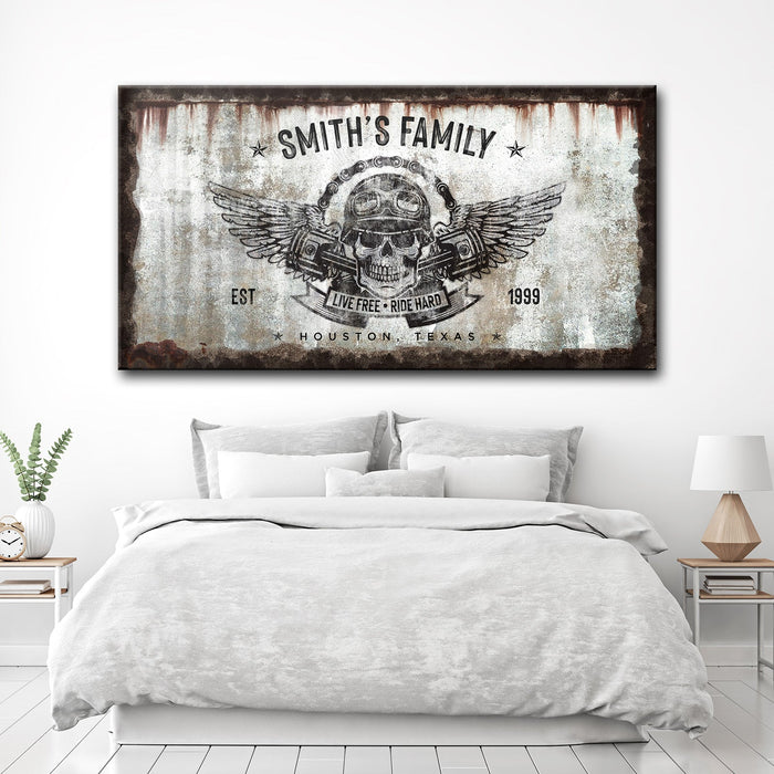 Live Free Ride Hard Sign