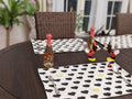 DaDa Bedding Set of 4-Pieces Valentine's day Yellow & Black Hearts Tapestry Dining Table Placemats 13” x 19” (18113)