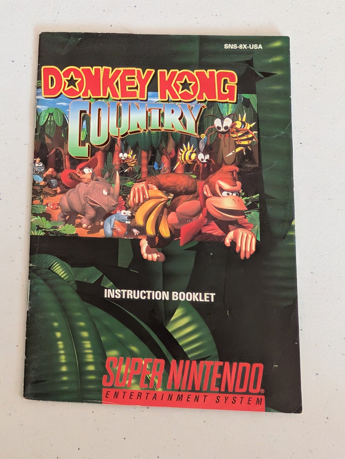 Donkey Kong Country Video game Instruction Booklet Super Nintendo