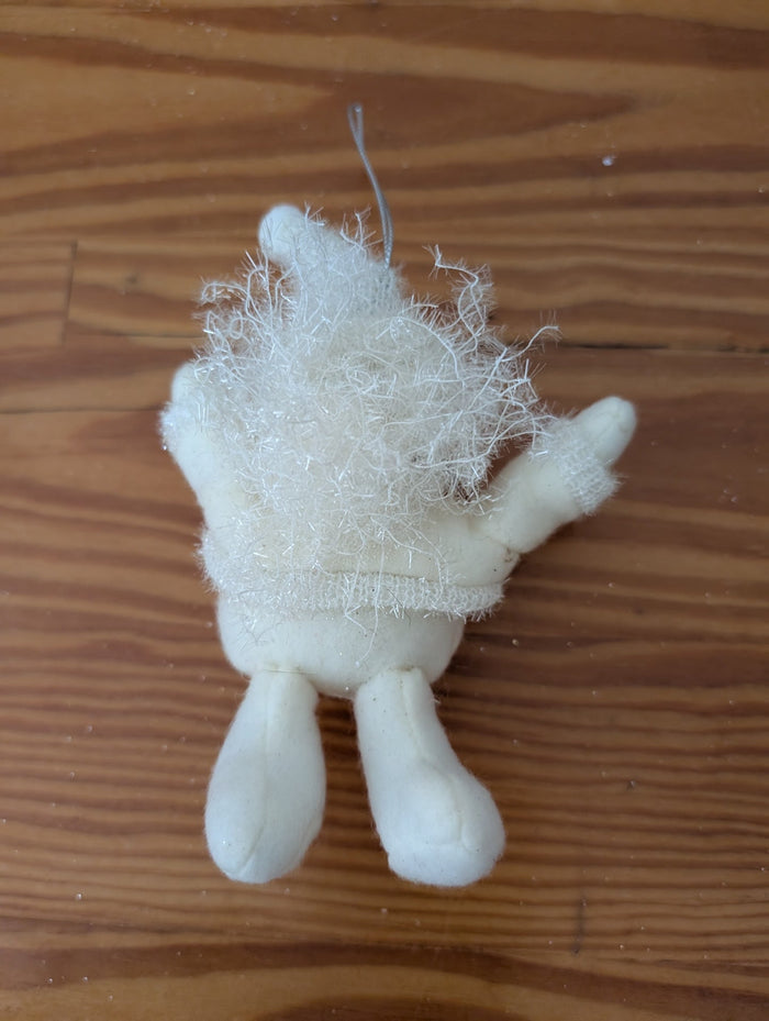 Fuzzy Yarn Angel/Gnome Ornament from Unknown -  Ornaments (Fabric, Yarn Ornament, Whimsical, Scandinavian, White, Silver)