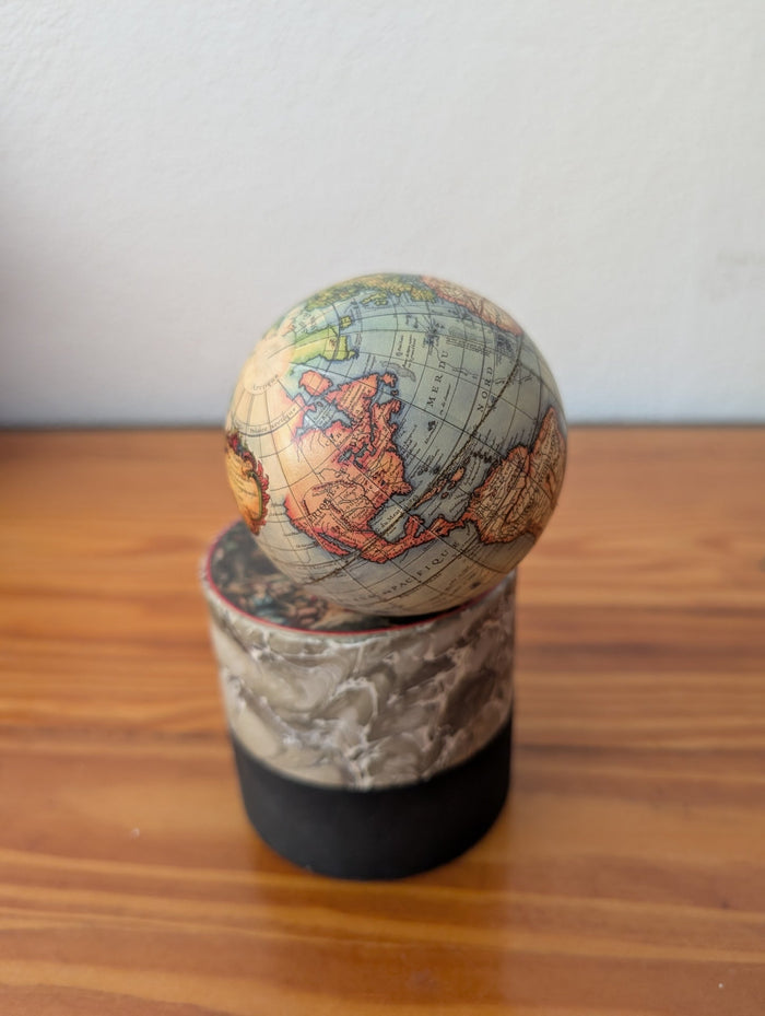 Mini Antique Style Globe from Unknown -  Decor (Paper, Plastic, Cardboard Desktop Globe, Traditional, Office, Library, Multicolor, Antique)