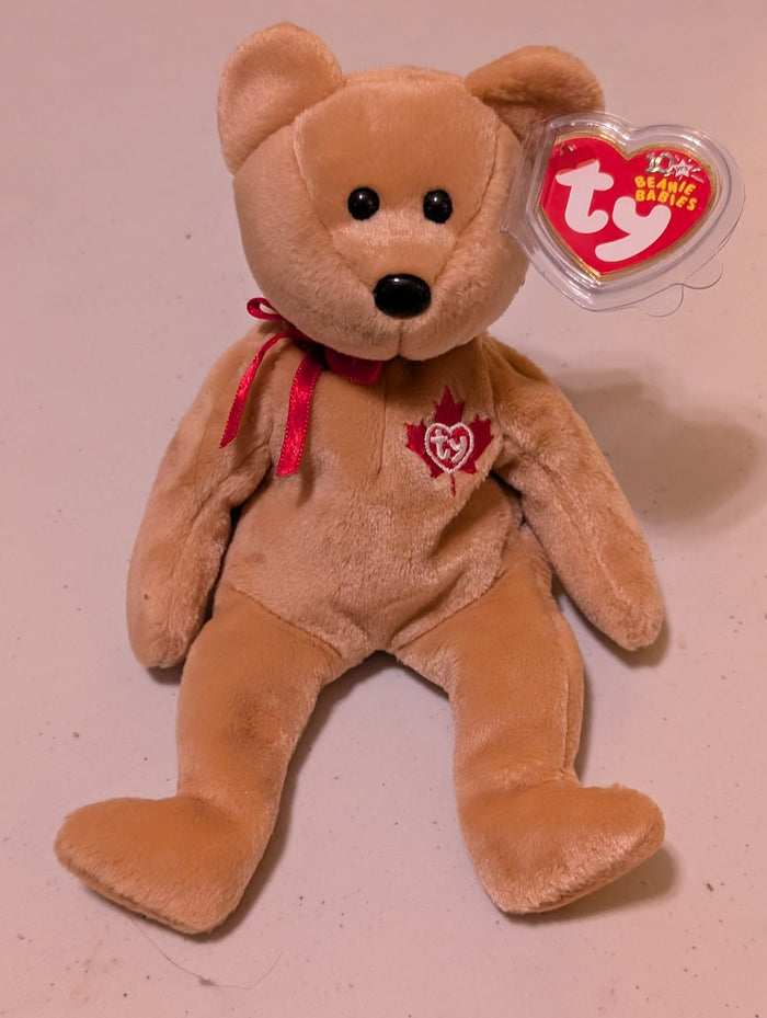 True the Bear - Ty Beanie Baby (Tan, 2003, Plush Toy, Stuffed Animal, MWMT, Vintage, Retired)