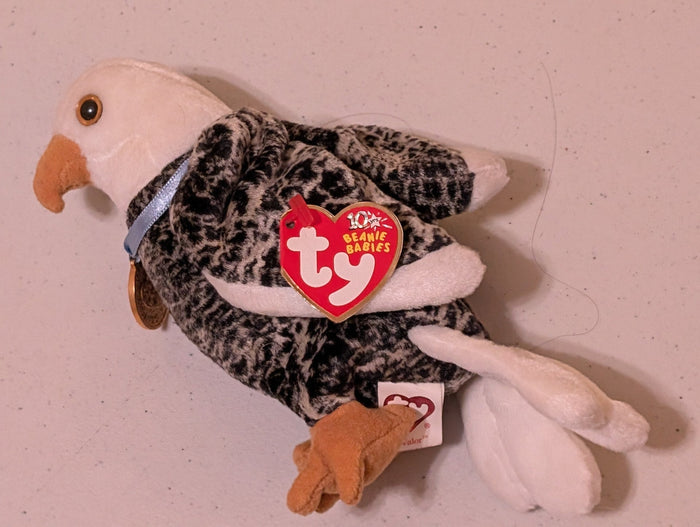 Valor the Eagle - Ty Beanie Baby (White, Black, 2003, MWMT, Plush Toy, Stuffed Animal, Vintage, Retired)