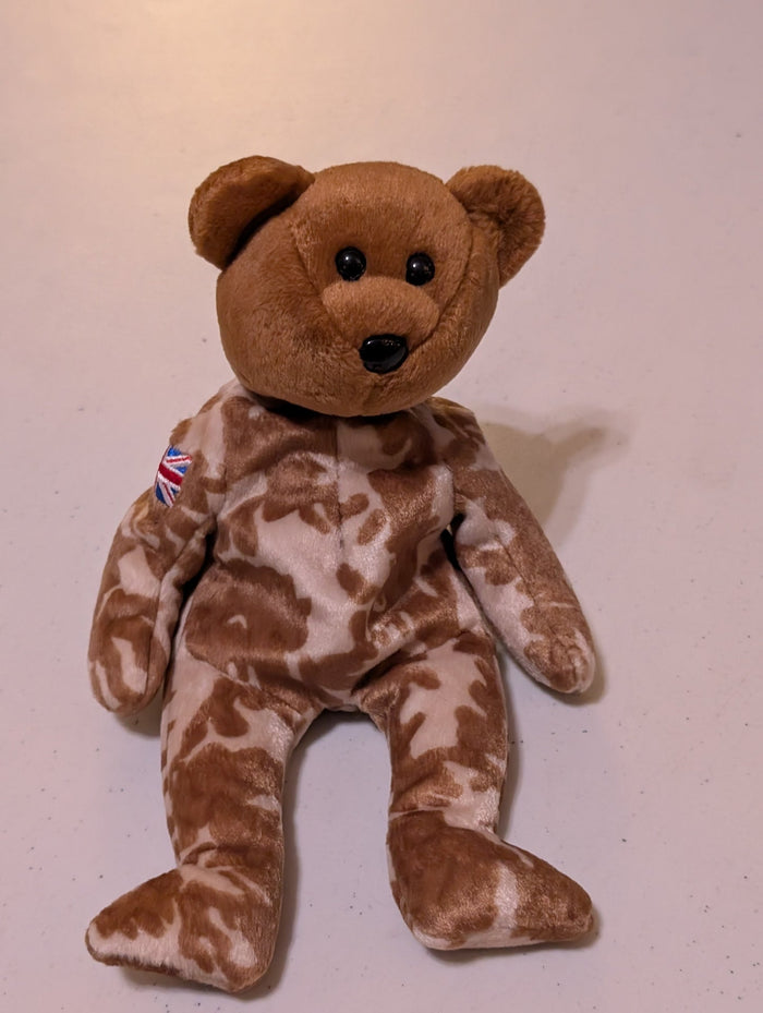 Hero the Bear TY Beanie Baby (Vintage, Retired,VTG, Stuffed Animal, Plush, Toy)