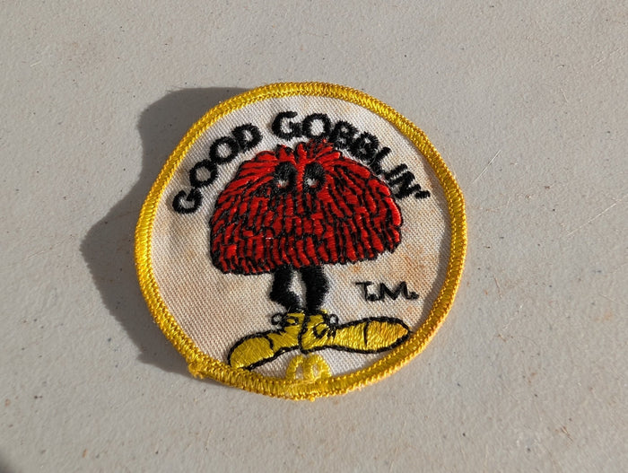Good Goblin McDonald's French Fries Character Vintage Souvenir Round Embroidered Patch
