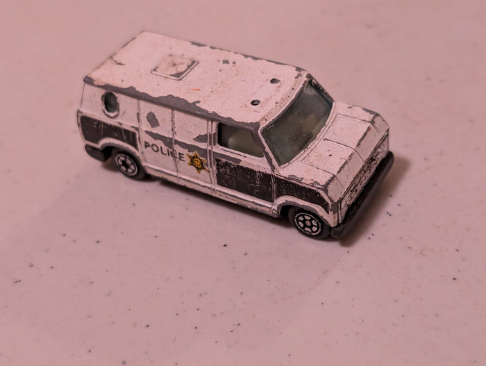 Police Ford E150 Econoline Van  2.75" Diecast Scale Model Vintage 1970s  (Vehicle, SciFi/Fantasy, Collectable, Vintage, Loose, Missing Parts/pieces, Incomplete)