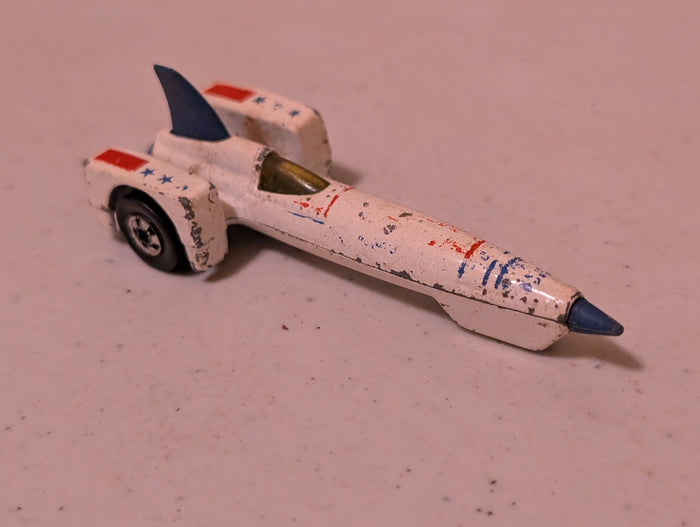 Evil Knievel Rocket Car Hot Wheels 1979  Red/White/Blue VTG Tricar X8(Vehicle, SciFi/Fantasy, Collectable, Vintage, Loose, Missing Parts/pieces, Incomplete)