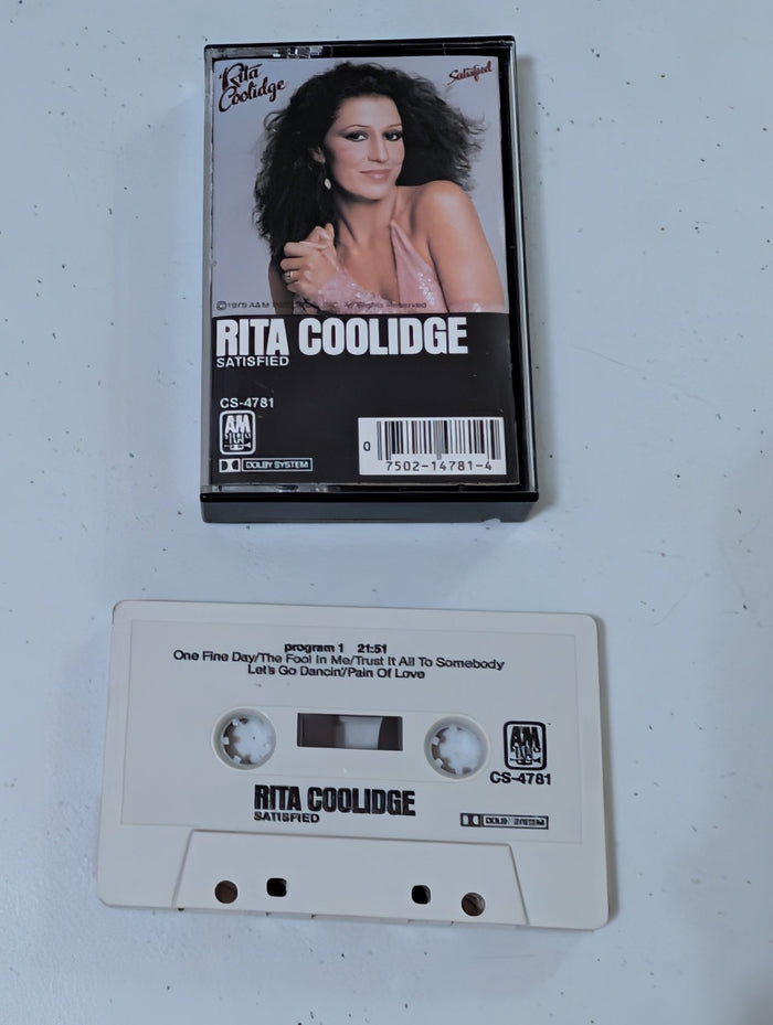 Rita Coolidge Satisfied Cassette Tape 1979 Vintage Soft Rock (cassette, tape, album, music, vintage, OOP)
