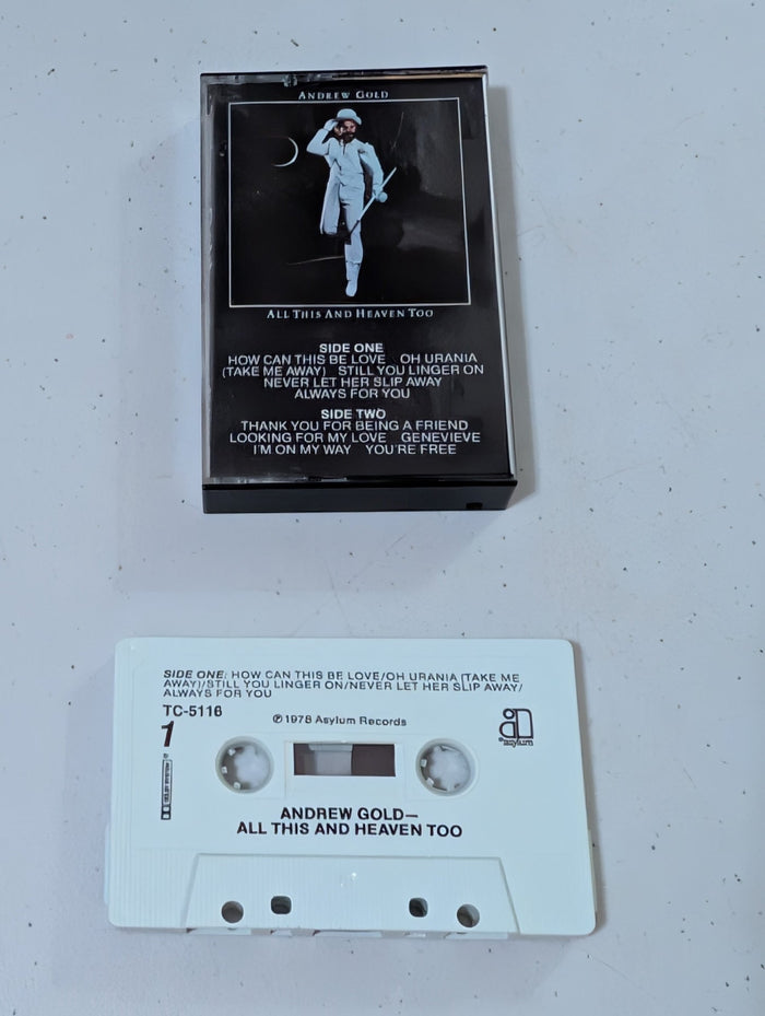 Andrew Gold – All This And Heaven Too(cassette, tape, album, music, vintage, OOP)