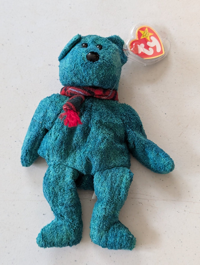 1999 Holiday Teddy - Ty Beanie Babies (Teal, 1999, Plush Toy)