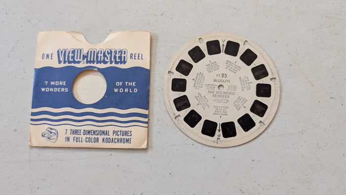 Rudolph The Red-Nosed Reindeer Vintage View-Master Reel FT-25 (vintage, collectable, nostalgia, toy)