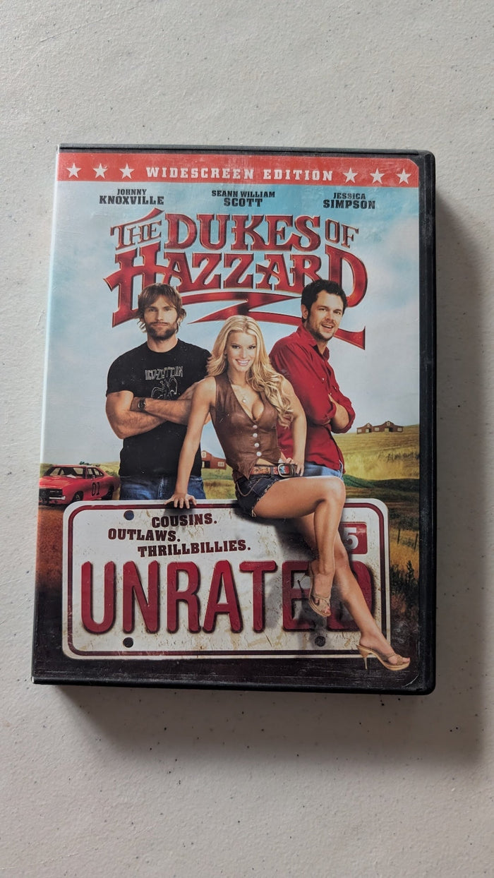 The Dukes of Hazzard (DVD, 2005, Unrated) Johnny Knoxville, Seann William Scott, Jessica Simpson