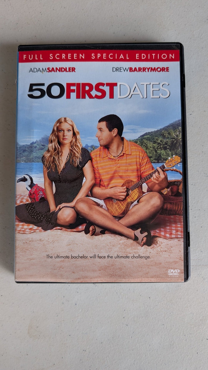 50 First Dates (DVD, 2004, PG-13) Adam Sandler, Drew Barrymore, Rob Schneider
