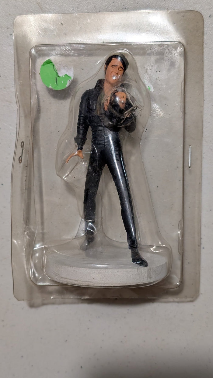 Elvis '68 Comeback Special Figurine from Unknown - 1990s Collectible (Plastic Figurine, Music Memorabilia, Black, White, Collectable, Vintage, Original)