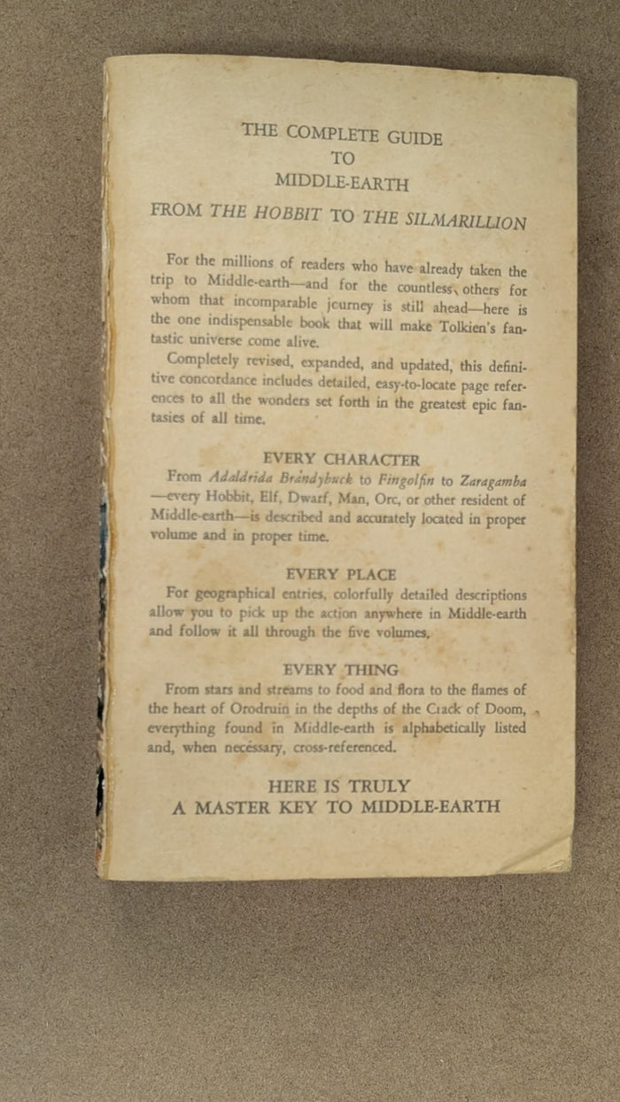 The Complete Guide to Middle-earth: From The Hobbit to The Silmarillion by Robert Foster (Reference, Fantasy, 1978)